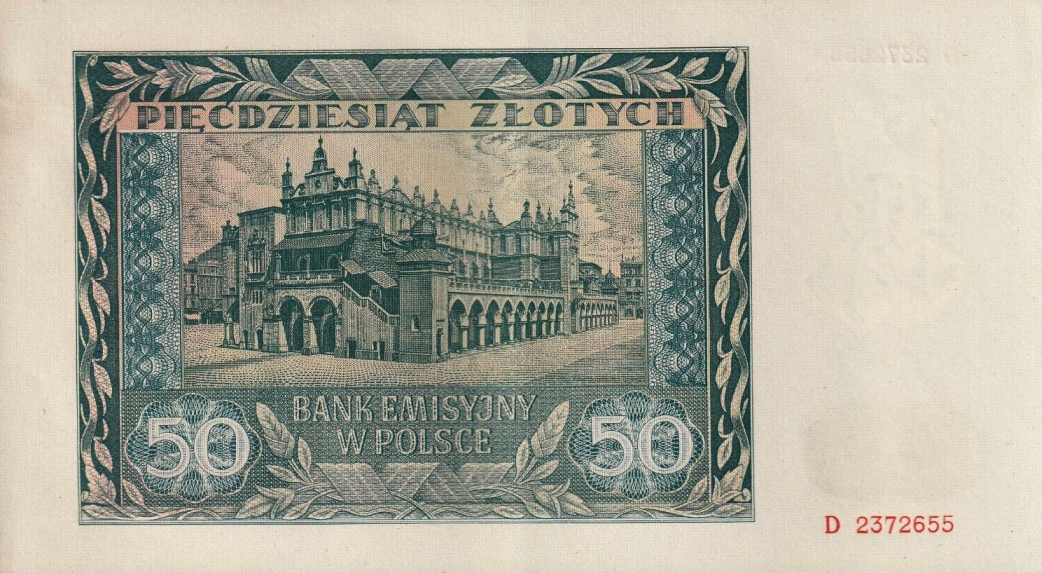 P102 Poland - 50 Zlotych (1941)